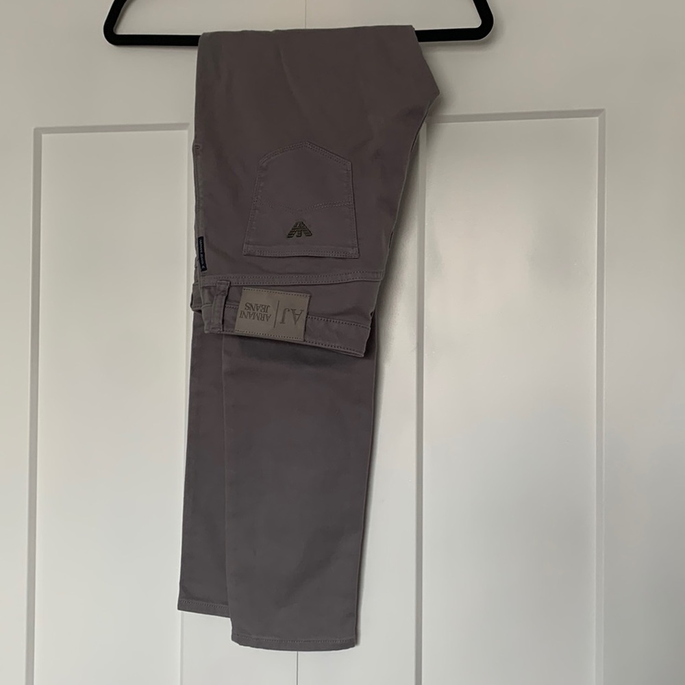 ARMANI JEANS Grey & Silver Studded Skinny Jeans